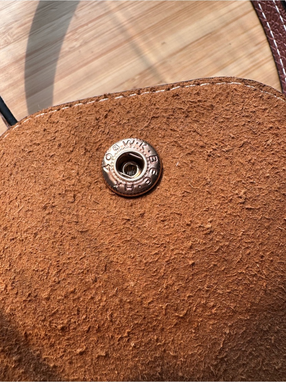 Longchamp original le pliage mini cognac brown color with strap - Picture 8 of 10